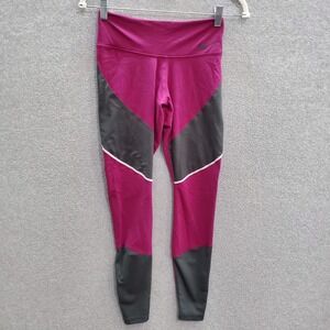 Nike Women Activewear Pants Small Pink Gray Leggings Dri Fit Cropped